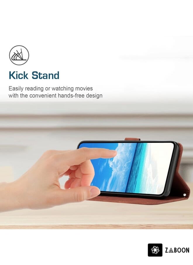 Zaboon - Protective Case For Xiaomi Poco X3 NFC Skin Feel Heart Pattern Leather - Image 1