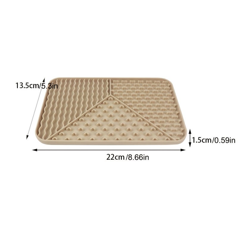 Mint Green Pet Licking Mat with Suction Cup Slow Feeder Wall Mountable Easy Clean - Image 2