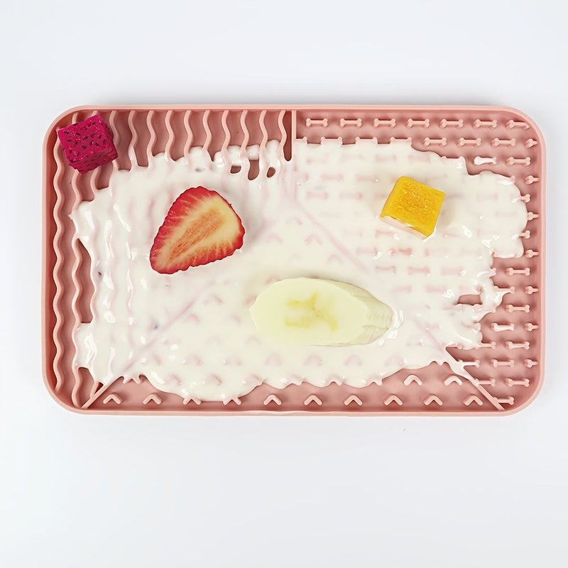 Mint Green Pet Licking Mat with Suction Cup Slow Feeder Wall Mountable Easy Clean - Image 5