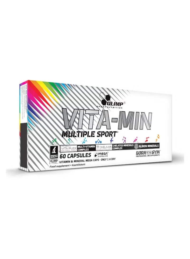 أولمب كبسولات فيتا-مين الرياضية المتعددة، 60 كبسولة، فيتامينات ومعادن متعددة للاستخدام اليومي