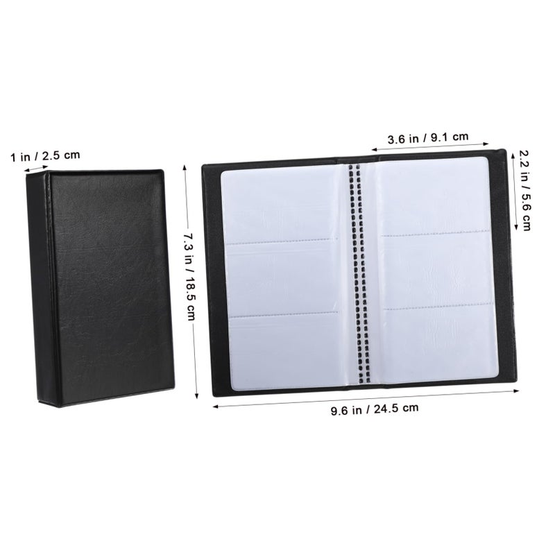 Business Card Organizer with Pockets for Professionals Easy Access Black - Image 3