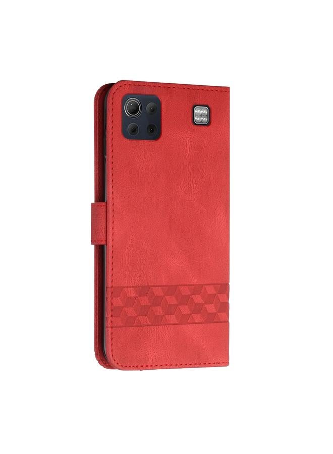S-TOP Case For LG K92 5G Cubic Skin Feel Flip Leather Phone Case - Image 3