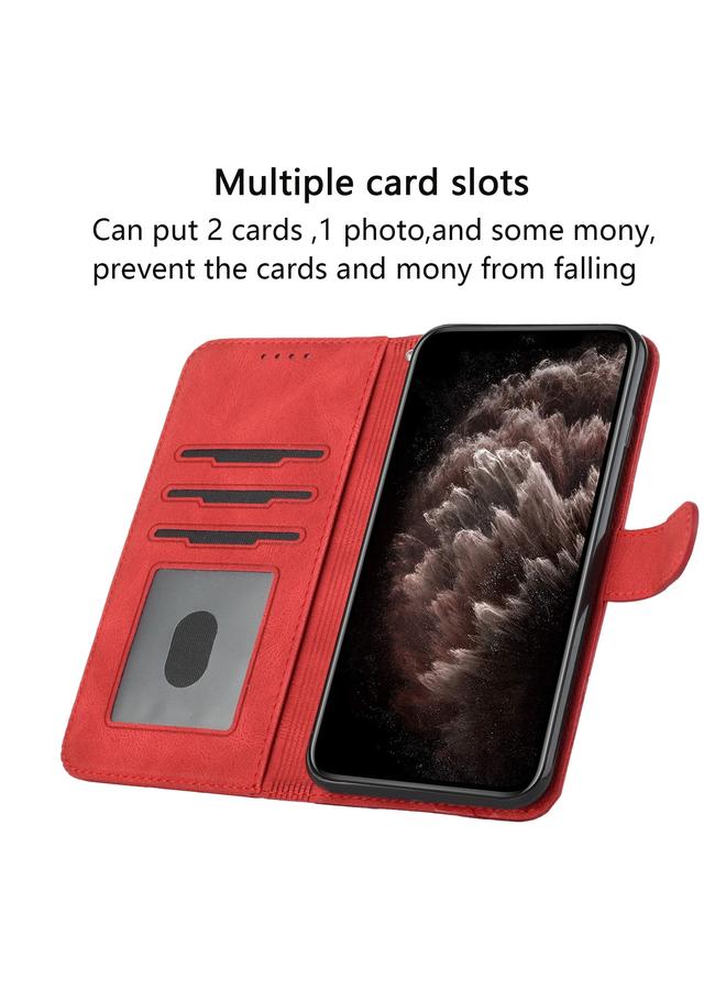 S-TOP Case For LG K92 5G Cubic Skin Feel Flip Leather Phone Case - Image 4