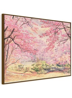 Home Gallery Abstract Framed Portrait Of Garden Table Set Flower Pots With Small Bushes  - Image 5