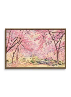 Home Gallery Abstract Framed Portrait Of Garden Table Set Flower Pots With Small Bushes  - Image 3