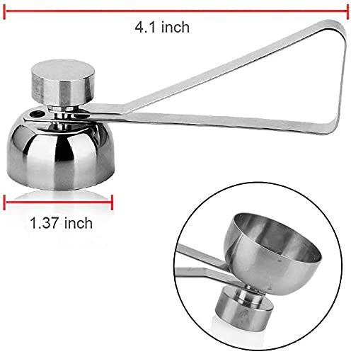 COLIBROX 1Pack Egg Cracker Topper, Ashero Stainless Steel Egg Opener Eggshell Cutter Kitchen Remover Tool for Raw/Soft Hard Boiled Egg - Image 2