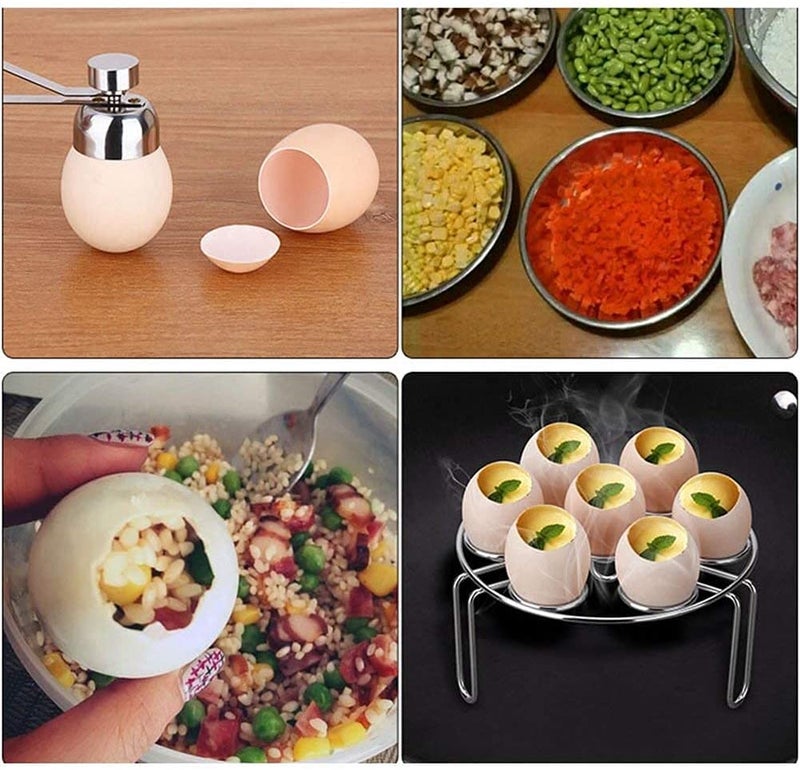 COLIBROX 1Pack Egg Cracker Topper, Ashero Stainless Steel Egg Opener Eggshell Cutter Kitchen Remover Tool for Raw/Soft Hard Boiled Egg - Image 5