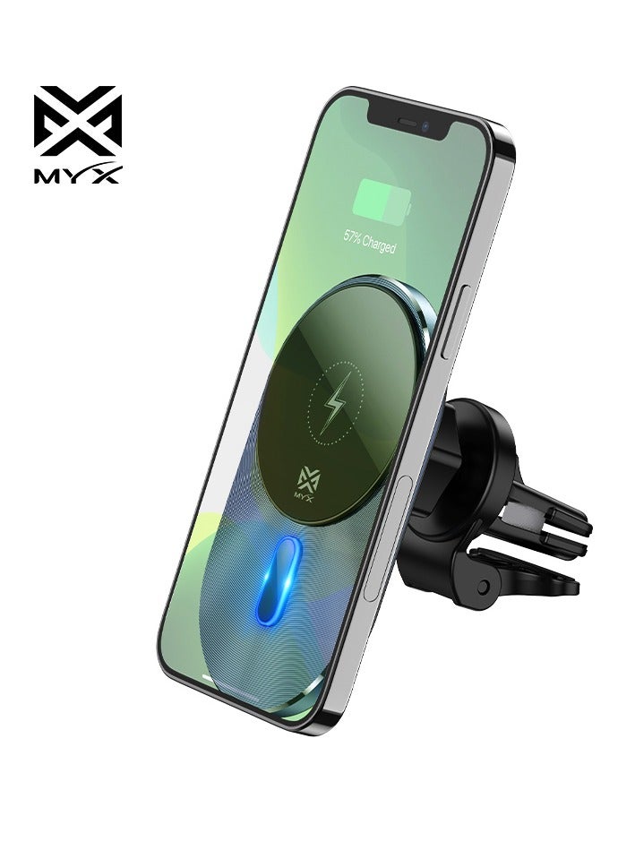 MYX Magnetic Wireless Fast Charging In- Car Phone Holder - MY91 - Image 2