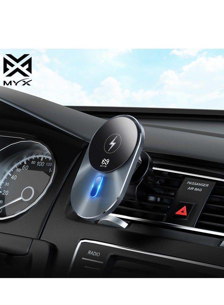 MYX Magnetic Wireless Fast Charging In- Car Phone Holder - MY91 - Image 3