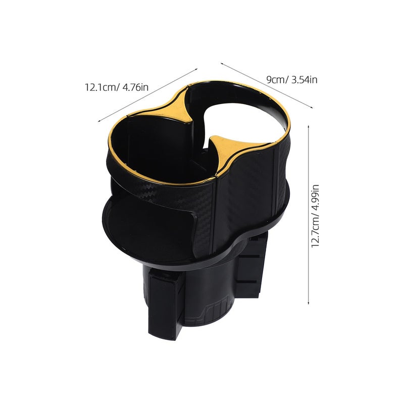 Rotatable Car Cup Holder Expander Compatible with Yeti Tumbler Black Gold Base - Image 3