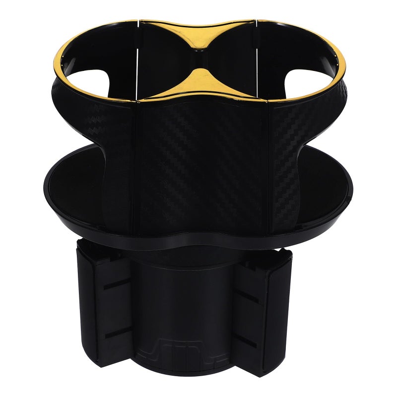 Rotatable Car Cup Holder Expander Compatible with Yeti Tumbler Black Gold Base - Image 2