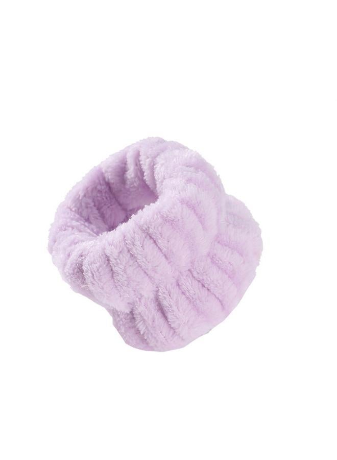 Generic Three-piece Coral Fleece Water-absorbing Hair Band Wrist Strap Women's Wash Skin Care Anti-wet Tool 