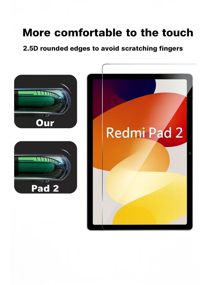 Redmi Pad 2 Tablet Screen Protector – Tempered Glass, Anti-Break, Shock-Resistant, High Transparency, Smooth Touch, and Easy Installation - Image 2