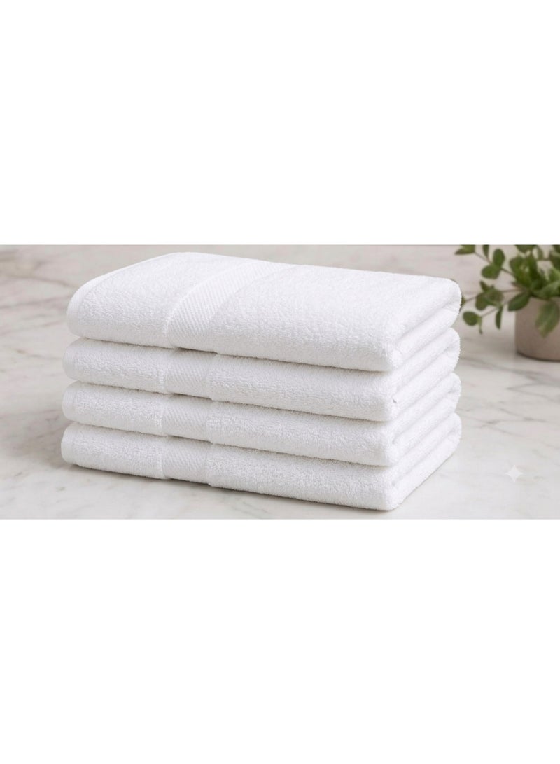 Extra Large Bath Towels Set _100% Cotton Towels For Hotel and SPA, Maximum softness and Absorbency (4 pack, White) Bath sheet, ( Oversized largs 90 by 180 cm) ( 4 Pcs ) - Image 2