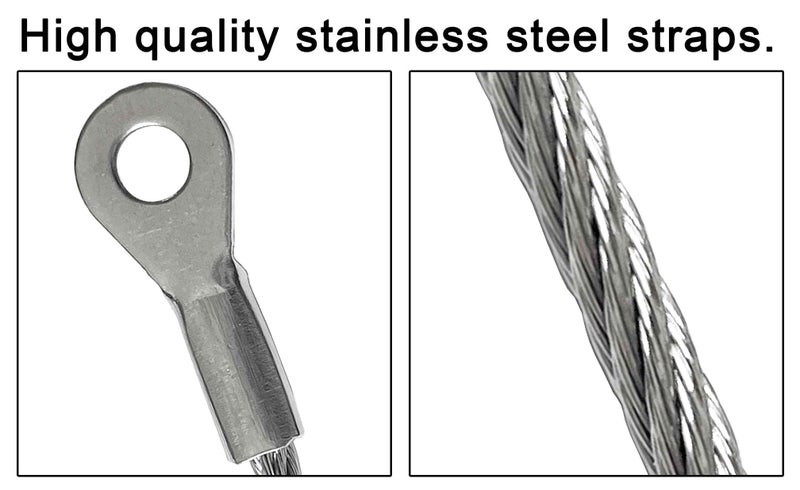 Omypuehen 10 inches Stainless Steel Furniture Straps for Baby Proofing, No-Drill Furniture Anchors Earthquake Straps, Prevent Falling and Anti Tip TV Safety Straps, 6 Pcs - Image 3