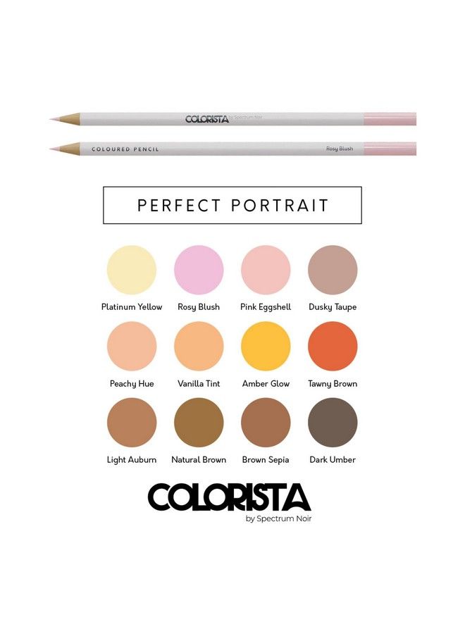 Spectrum Noir Colorista Coloured Pencils Pack Of 12 Perfect Portrait - Image 3