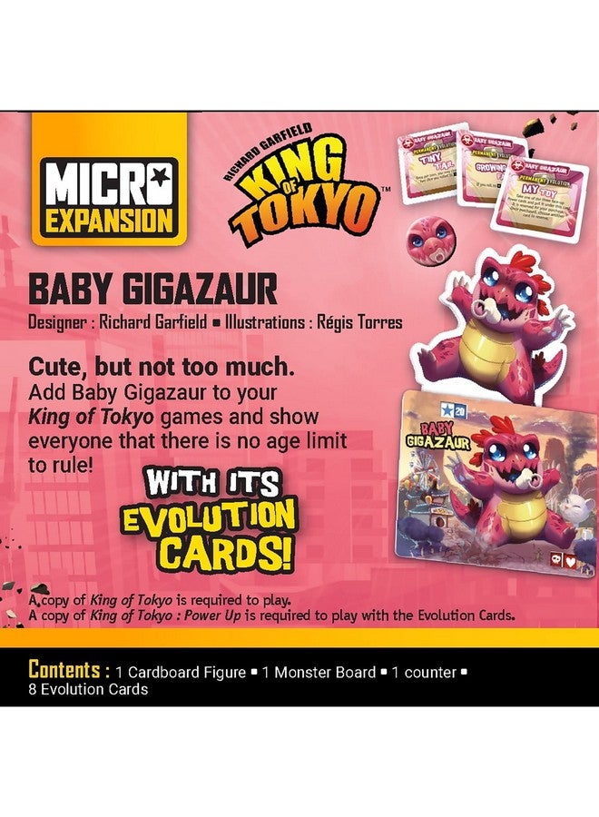 IELLO King of Tokyo: Baby Gigazaur Micro Expansion - Iello, Card Game Expansion to Play with King of Tokyo Base Game - Image 4