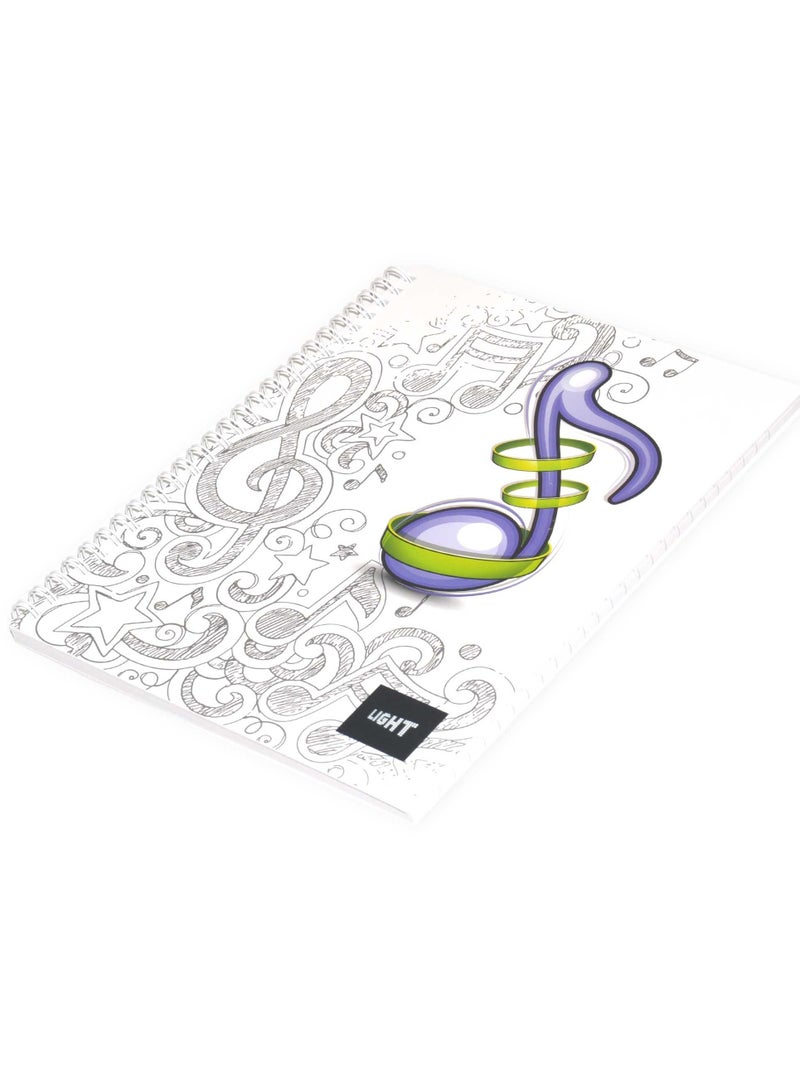 FIS LIGHT Pack of 10  Spiral Soft Cover Notebook, Single Line, 9X7 Inches (22.86 X 20.32 CM) 100 Sheets -LINB971707S - Image 4