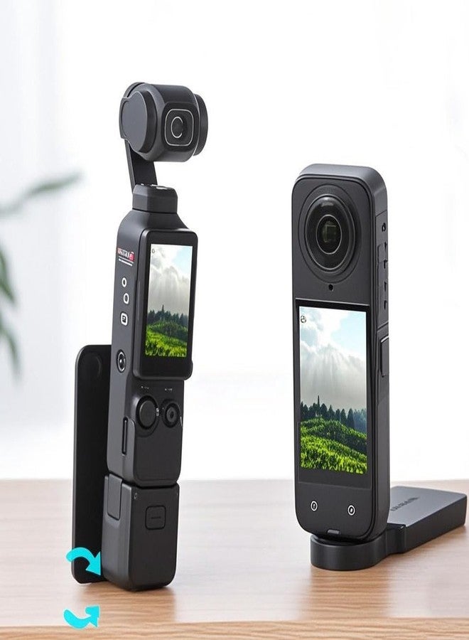 Honlyn Magnetic Mount for Insta360 X5/X4, Desktop Stand Base for DJI Osmo Pocket 3/GO 3/GO 2,for Insta360 Ace Pro 2/1,Adjustable Angle - Image 2