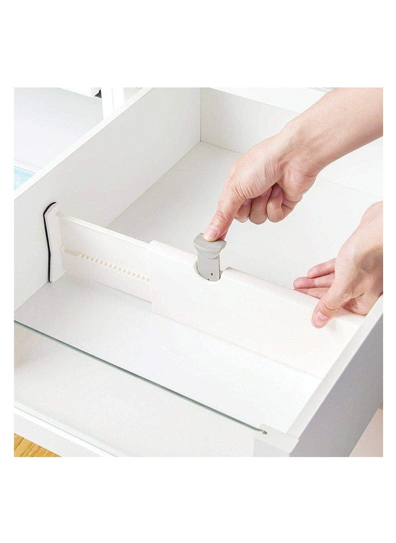 Arabest Drawer Dividers Pack of 4 Expandable Dresser Drawer Organizers With Anti Scratch Foam Edges Adjustable Drawer Organization Separators for Kitchen Bedroom Bathroom and Office Drawers  - Image 1