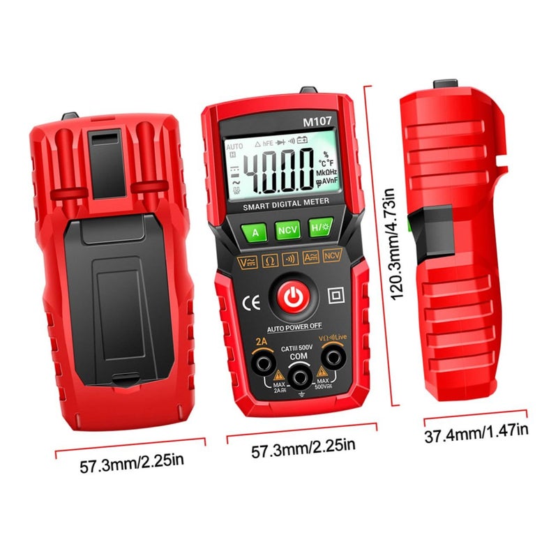 Professional Auto Ranging Digital Multimeter 4000 Counts Voltage Tester For AC DC Measurement - Image 3