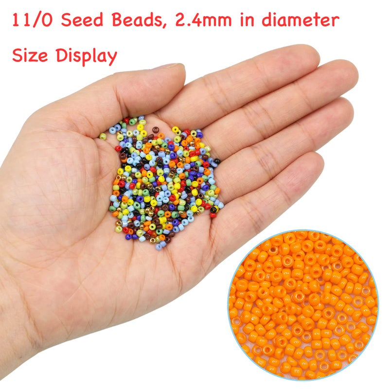Bala&Fillic Glass Seed Beads 11/0 Seed Beads About 15600pcs in Box 24 Multicolor Assortment Craft Seed Beads for Jewelry Making (About 650pcs/Color, 24 Colors - Image 3
