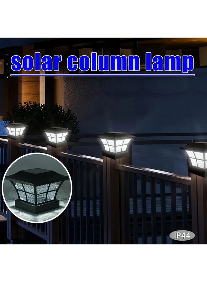 2 Pcs Black Solar Powered Outdoor LED Floodlight Rechargeable For Patio Pathway - Image 2