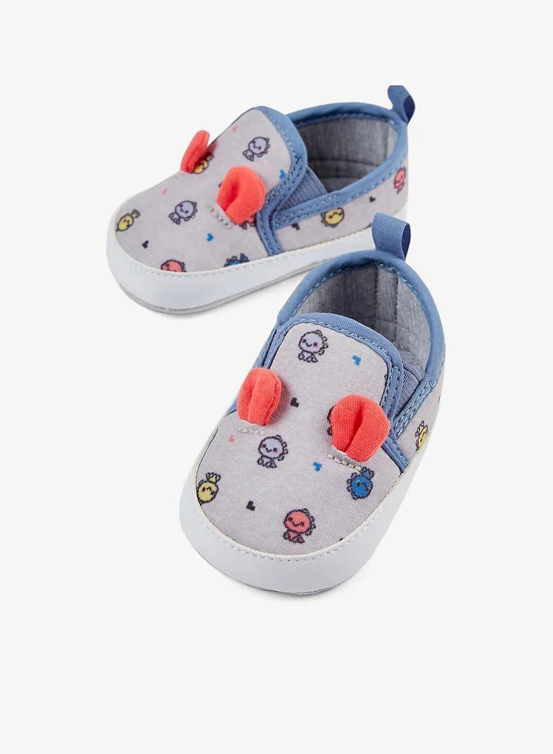 زيبي حذاء أطفال مطبوع سهل الارتداء