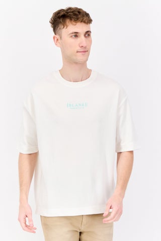 Men Crew Neck Short Sleeve Brand Logo T-Shirt, Off White - pzsku/Z8A5531588DD57B5163BEZ/45/1747057012/1191f73b-7a35-4b6b-9f75-380fc190cb35
