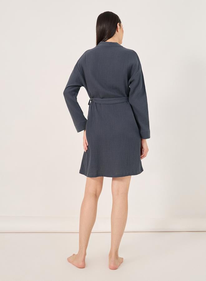 Styli Cotton Gauze Belted Robe  - Image 4