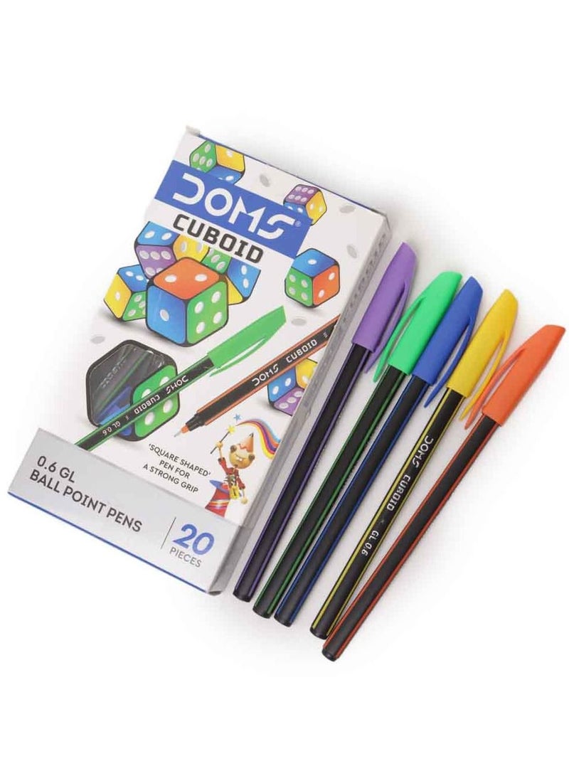 Doms 0.6 GL Ball Point Pens Set 20 pcs, Art & Craft set for kids - Image 3
