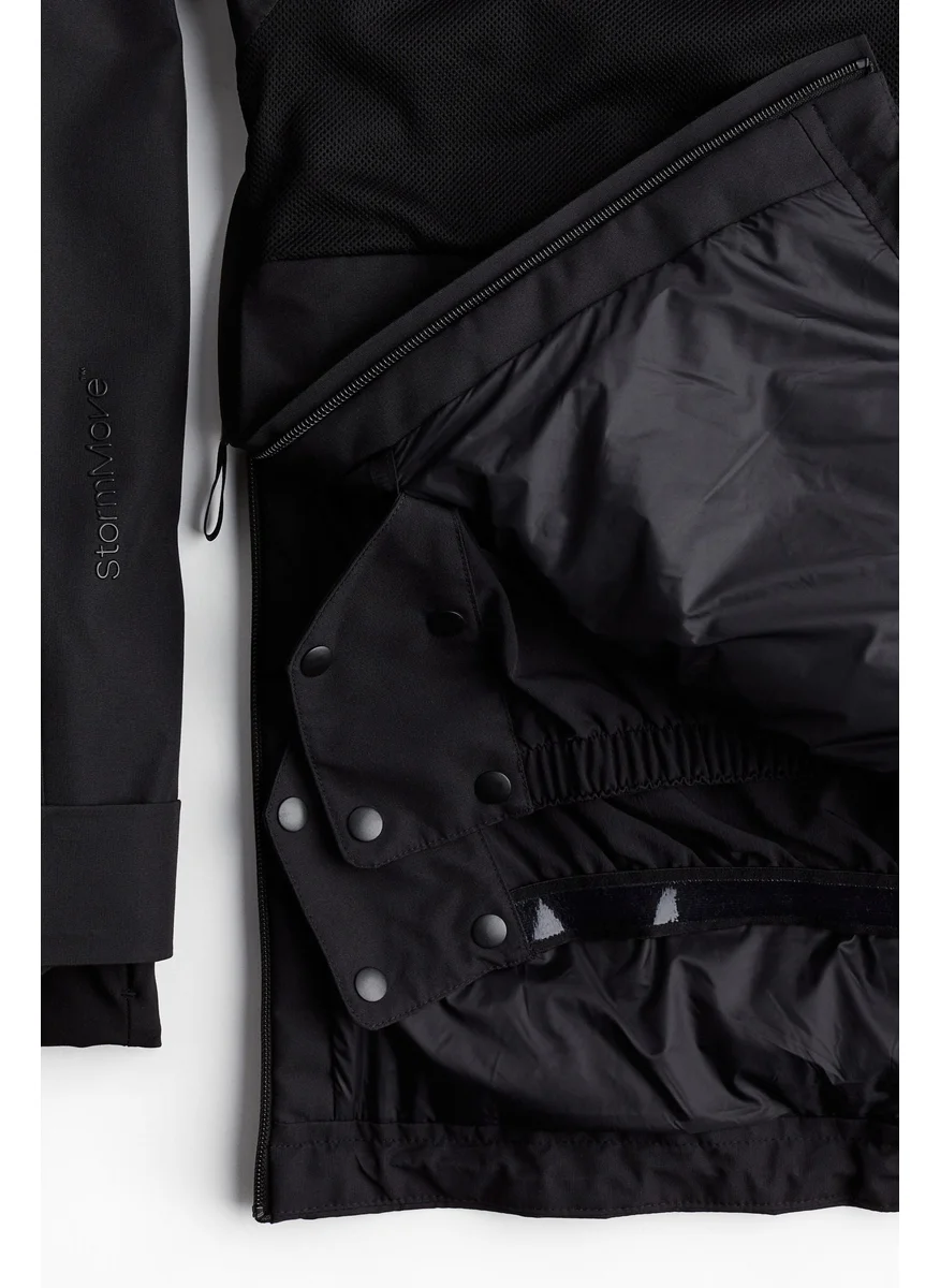 H&M Padded Ski Popover Jacket In Stormmove