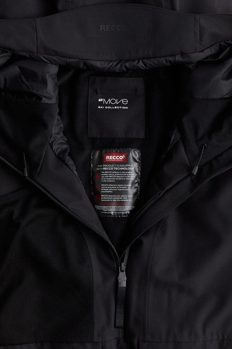 H&M Padded Ski Popover Jacket In Stormmove
