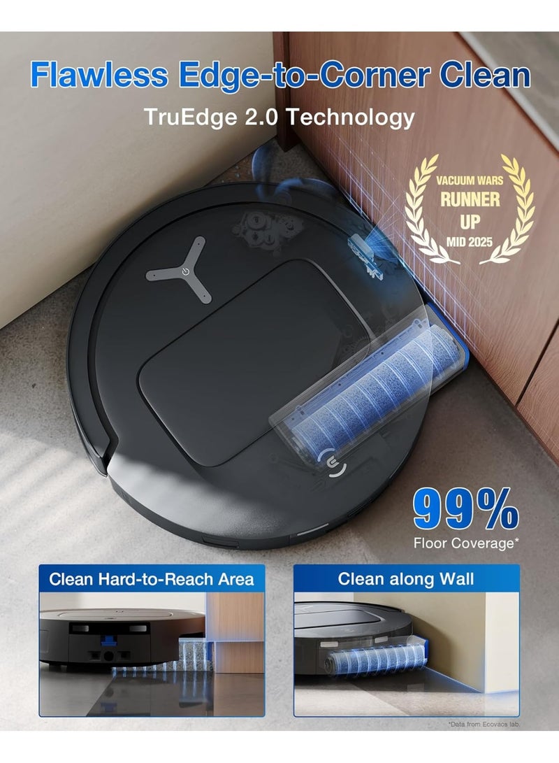 إيكوفاكس ECOVACS DEEBOT T80 Omni Robot Vacuum and Mop, 18,000Pa Suction, OZMO™ Roller Real-Time Mop Washing, Self-Emptying, Hot Air Drying, AI Navigation, Anti-Tangle Brush, for Pets, Carpets & Hard Floors - Image 5