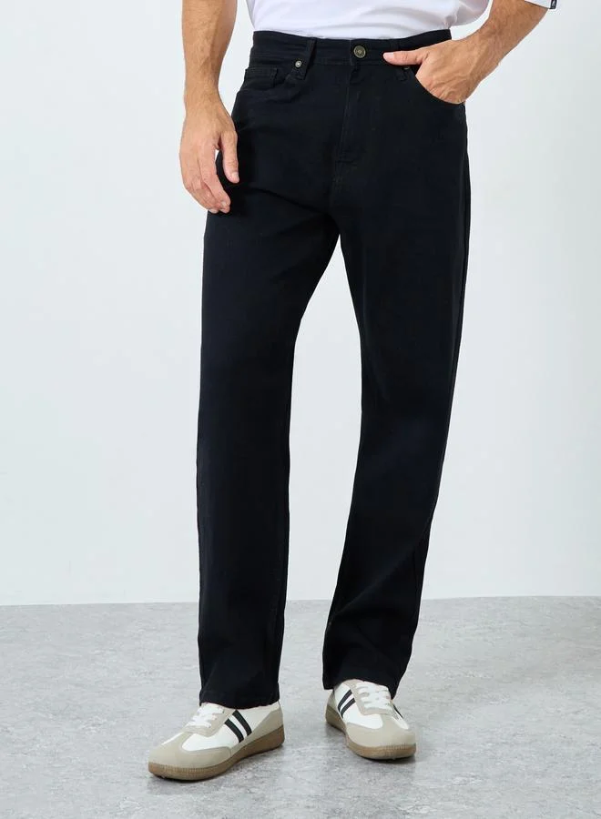 Styli Cotton Stretch 5-Pocket Relaxed Fit Jeans