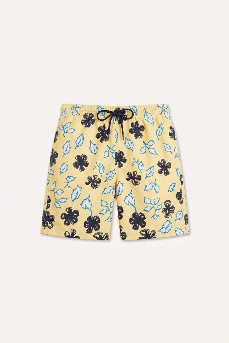 Regular Fit Printed Swim Shorts