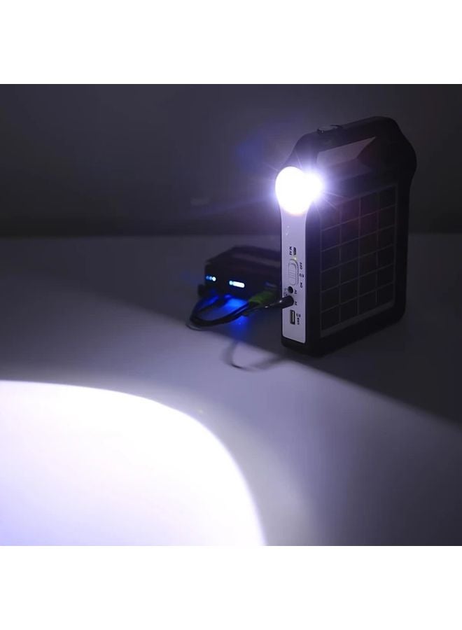 نظام مولد شمسي محمول 6 فولت مع شاحن USB وإضاءة ولوحة شمسية - Image 4