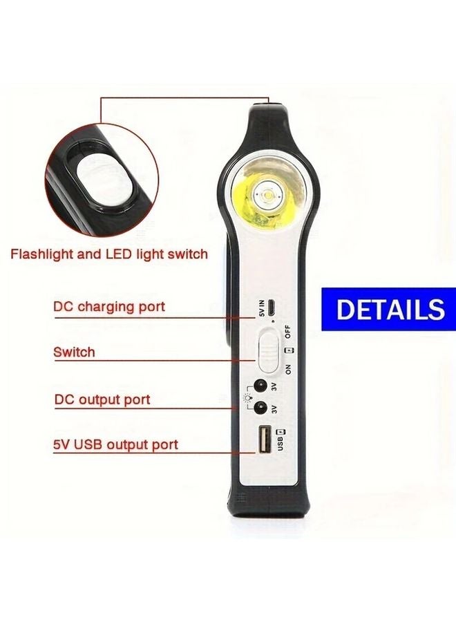 نظام مولد شمسي محمول 6 فولت مع شاحن USB وإضاءة ولوحة شمسية - Image 3