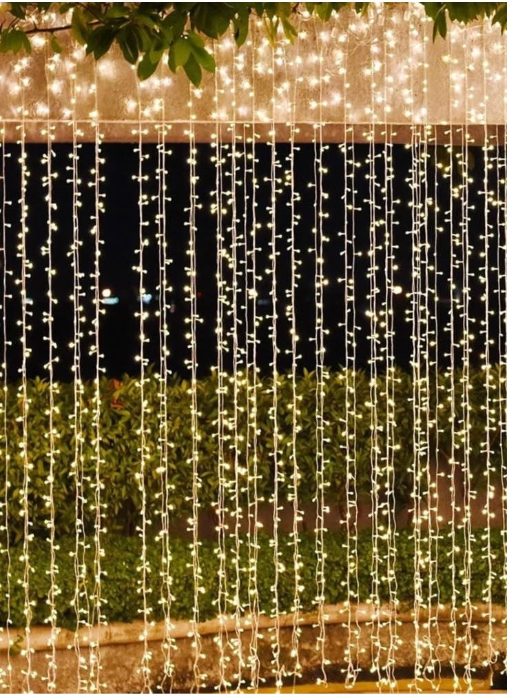 NAGAFA SHOP - 3 Meters Yellow LED Curtain -  Branches, Indoor , LED Light Source, Ramadan Decoration - Image 1