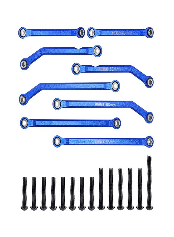 GTHELE High Clearance 4 Links Set Aluminum Linkage for Traxxas 1/18 TRX4M Upgrade Parts RC Crawler Car (Dark Blue) - Image 1