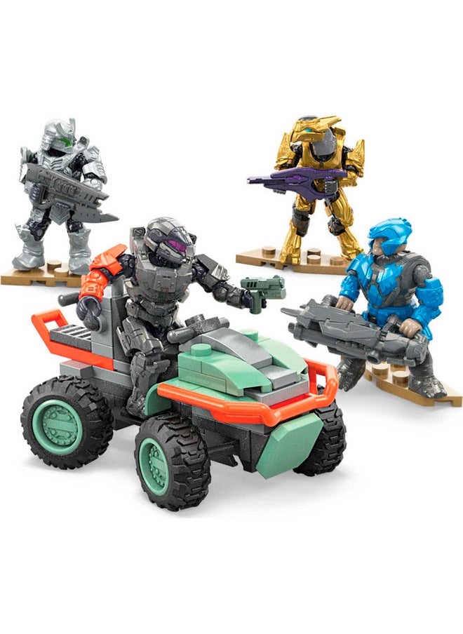 Mega Brands MEGA Halo Toy Vehicle Building Set, UNSC Mongoose Outriders with 130 Pieces, 4 Micro Action Figures and Accessories, Gift Ideas for Kids  - Image 5