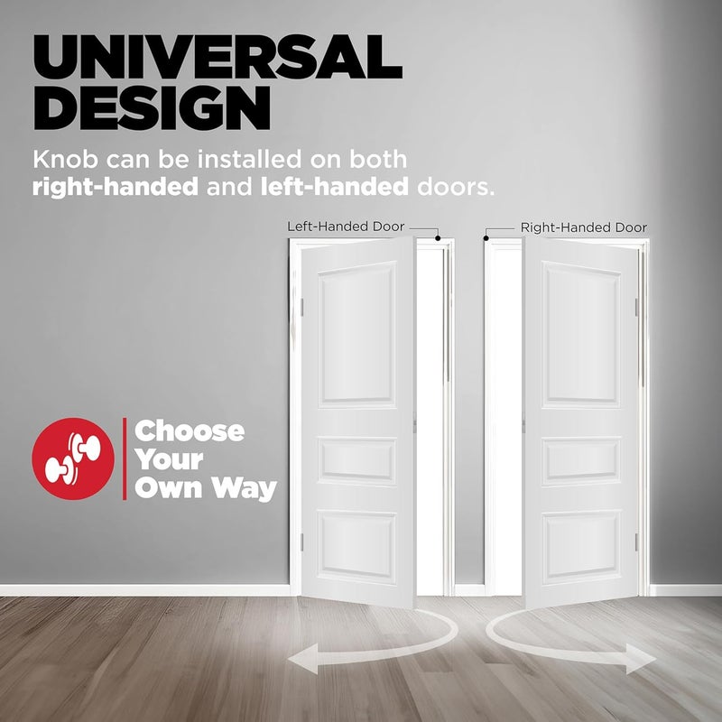 Kwikset مقبض باب داخلي مربع من كويكست مايفن للأبواب غير القابلة للقفل في الأسود غير اللامع مع حماية مايكروبان - Image 5