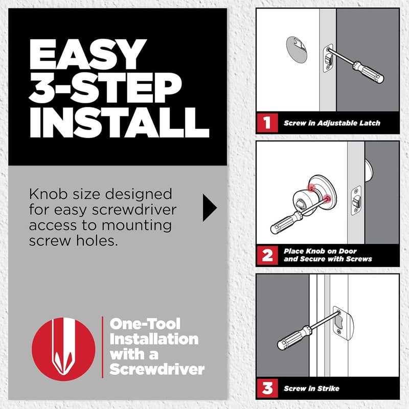 Kwikset مقبض باب داخلي مربع من كويكست مايفن للأبواب غير القابلة للقفل في الأسود غير اللامع مع حماية مايكروبان - Image 3