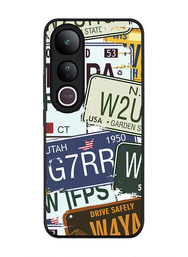 Stylizedd For vivo V50 Lite Case,Slim fit Camera Protection, Shockproof Thin Phone cover  - Number Plates