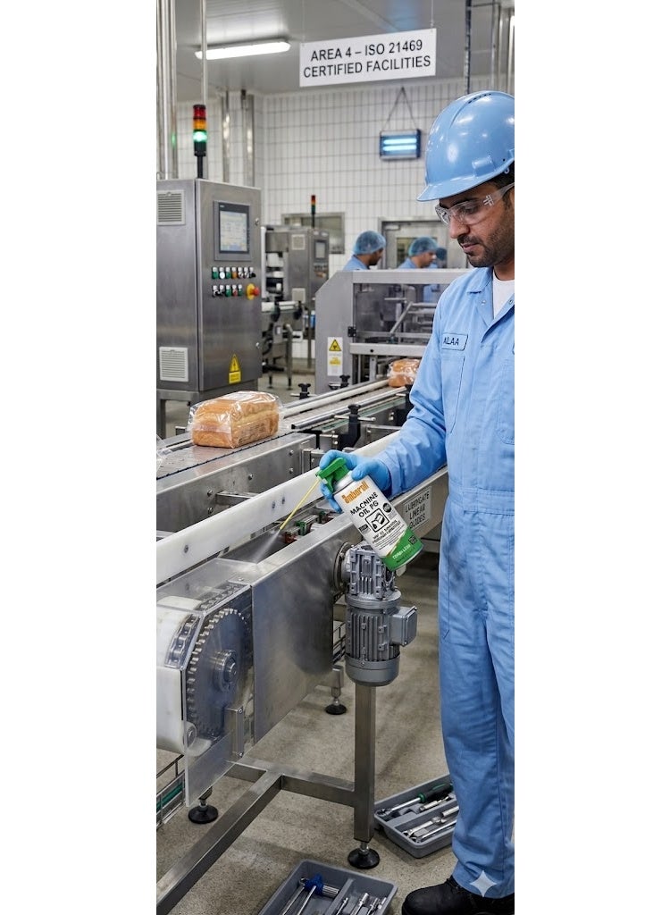 امبيرسيل AMBERSIL MACHINE OIL FG Perma-Lock NSF H1 General purpose lubricant 400ML زيت تشحيم واختراق عام عالي الكفاءة والفاعلية، مصمم للاستخدام في معدات تجهيز الأغذية - Image 2