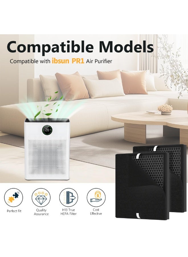 ibsun PR1 Air Purifier H13 True HEPA Replacement Filter,2 pack - Image 4