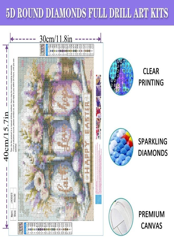 Fotasmua Easter Diamond Art Kits for Adults, Faith, Hope, Love Wishing Bottle Diamond Painting Kits for Adults Beginners, 5D DIY Full Drill Diamond Dots Paintings Gem Arts Crafts for Home Wall Decor 16x12 In - Image 4