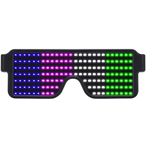 WOWSUN LED Glasses Light Up Dynamic Party Favor Glasses Festival Christmas USB Rechargeable LED Rave Glowing Flashing Glasses - Image 1