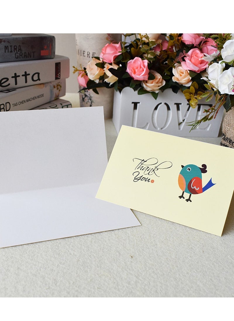 Generic Floral Thank You Cards - 24 Pack of Blank Greeting Cards with Envelopes and Stickers, 6 Floral Bird Designs, Perfect for Baby Showers, Weddings, and More.  - Image 3