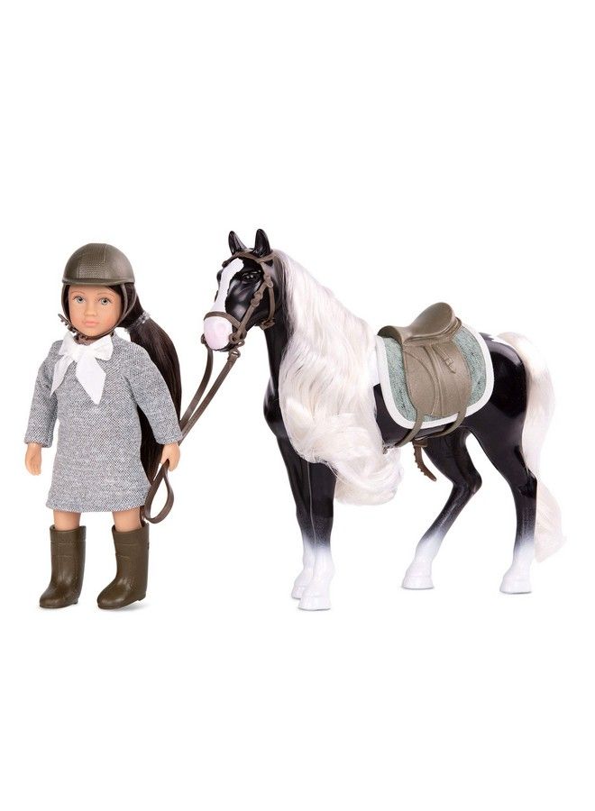 LORI Dolls Mini Doll & Toy Horse Small 6Inch Doll & Gypsy Vanner Horse Set With Clothes Animal & Accessories Playset For Kids Ansley & Arabel 3 Years + - Image 1